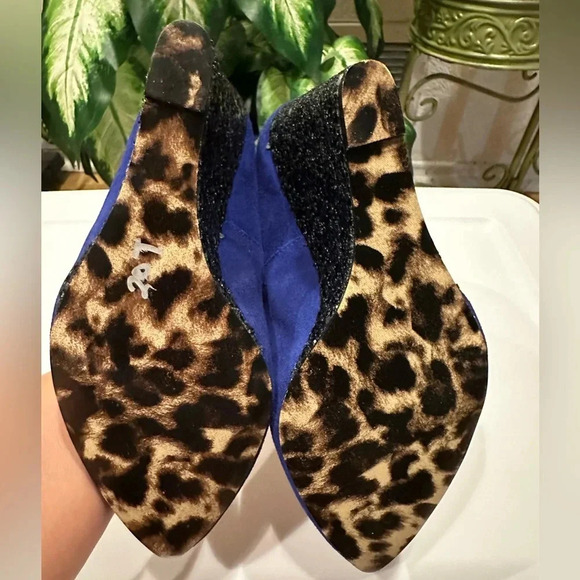 Betsy Johnson Rese suede Glitter wedge size 7 - Picture 7 of 9